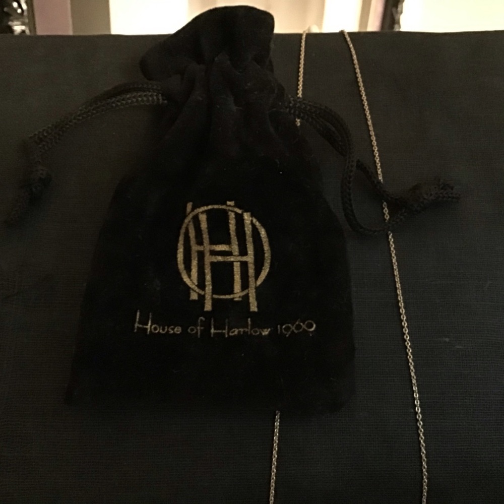 House of Harlow Gold Necklace with Black Pendant - Picture 3 of 3
